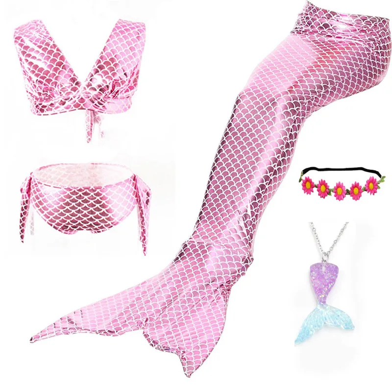 Swimmable Children Mermaid Tails Set with Monofin Fin Bikini - Girls Kids Swimsuit for Mermaid Tail Cosplay Costume and Swimming - Girl's Mermaid Tail image 6