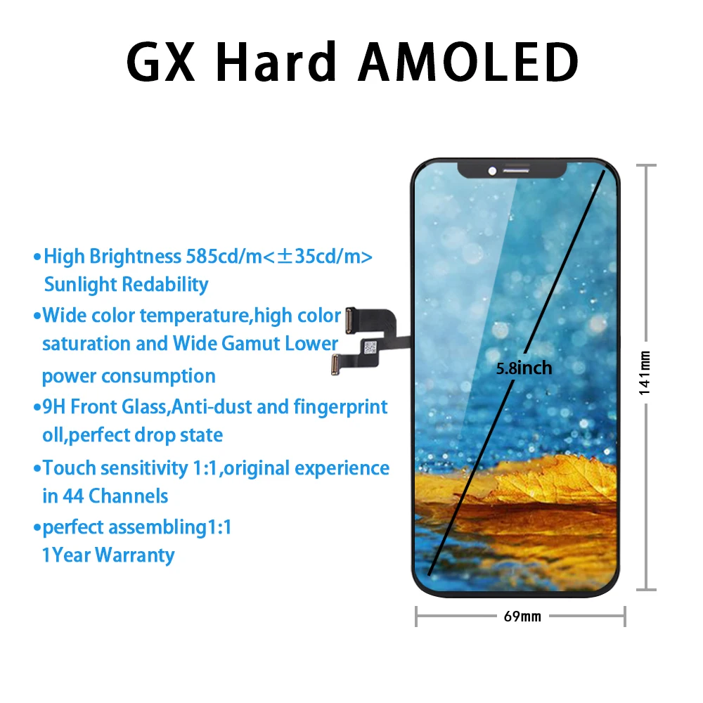 Качество AAA AMOLED GX без битых пикселей для iPhone 11Pro X XS Max ЖК дисплей сенсорный экран