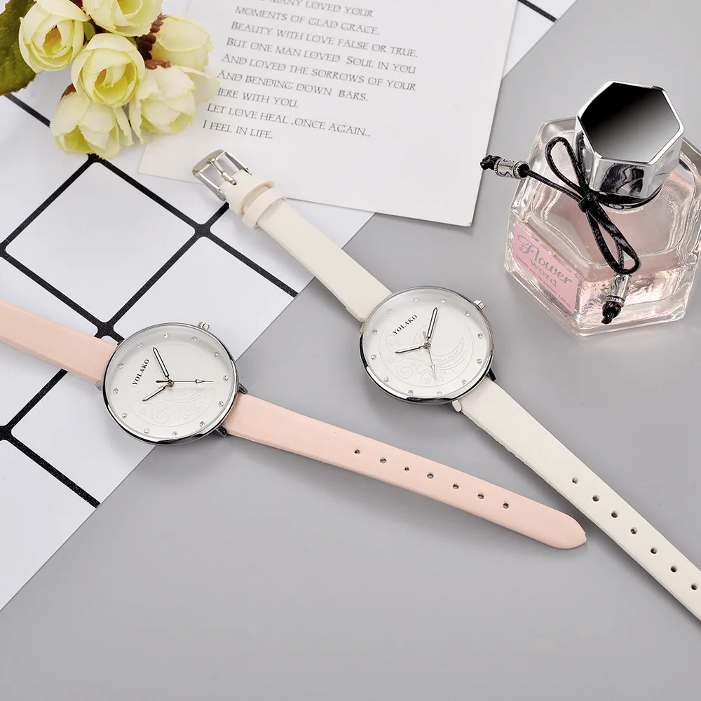 Женские романтичные кварцевые наручные часы с Луной и небом кожаные женские