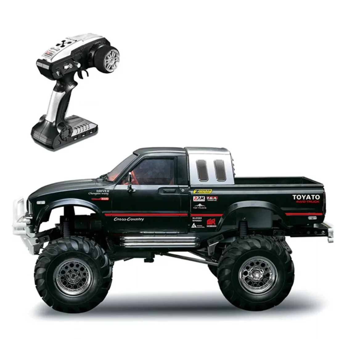 

HG-P407 1:10 4WD 2.4G Remote Control Car Off-Road Pickup Truck Kids Boys Birthday Gifts - Black US Plug