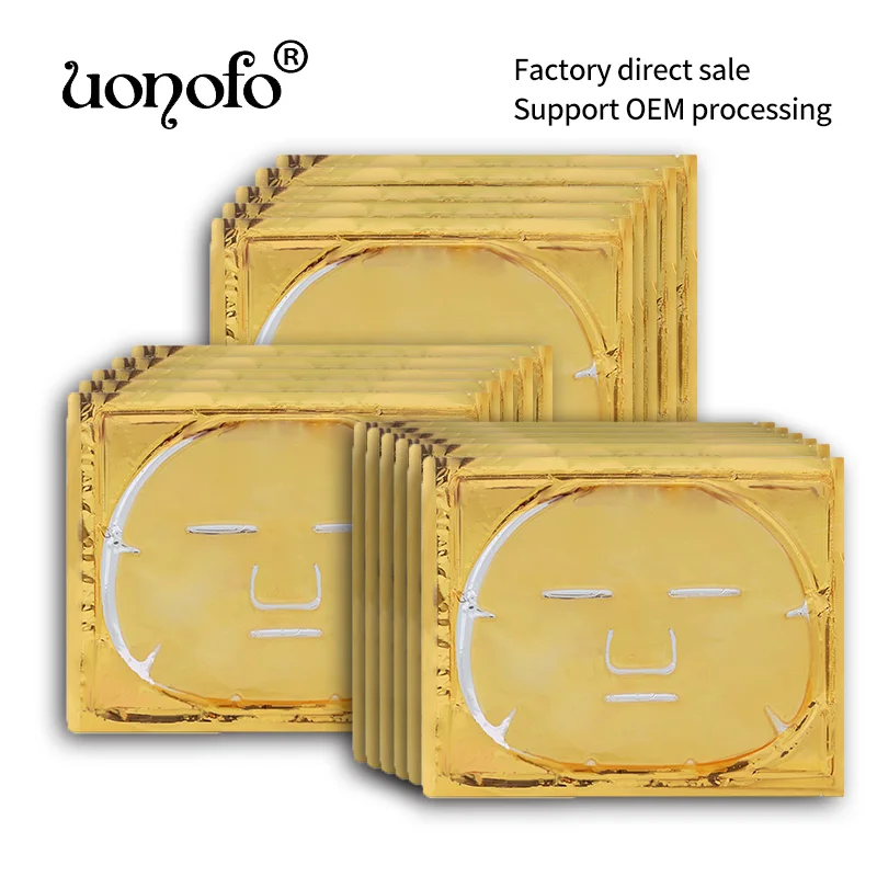 24K Золотая коллагеновая маска для лица кристально увлажняющая Антивозрастная