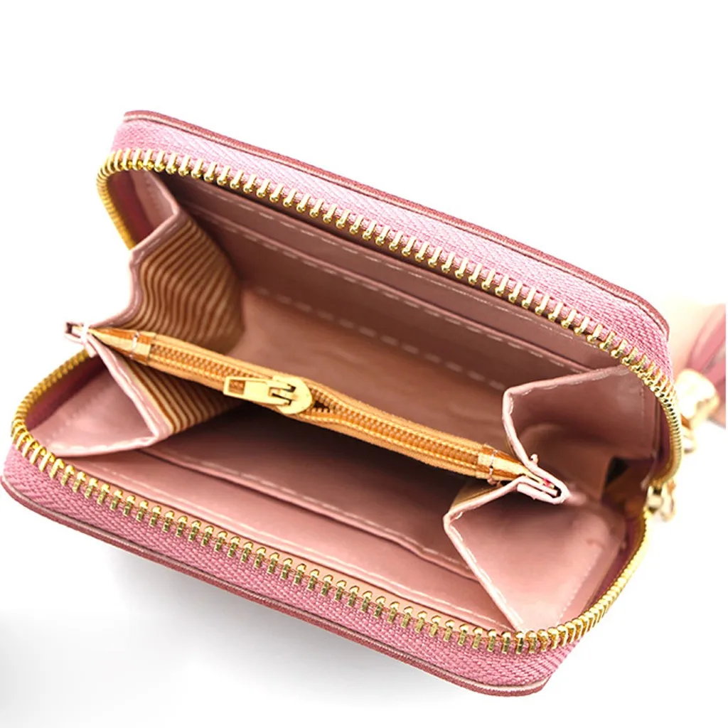 Женские сумки уличная мода тренд однотонный цветок бахрома кожа кошелек для карт