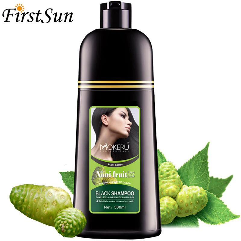 500 мл шампунь для быстрой окраски волос натуральный черный краситель