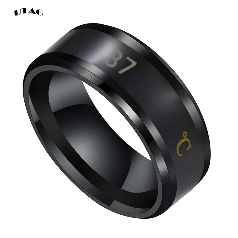 Смарт датчик температуры тела UTAG кольцо из нержавеющей стали модный дисплей в