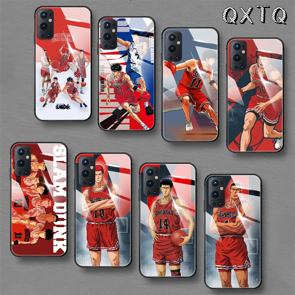 

Slam Dunk Shohoku Anime Tempered Glass Smart Phone Case For Oneplus Oppo Realme 5 6 7 8 9 T Find x3 Pro Nord Gt Cover Cell 3D