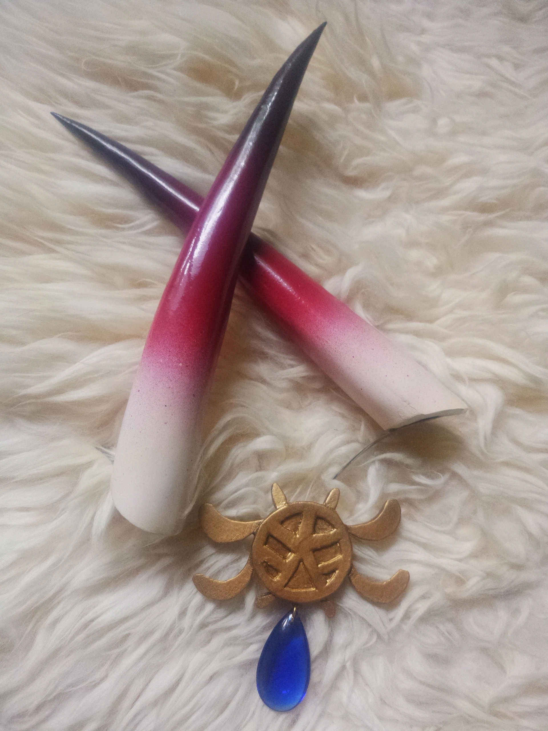 Аниме Fate Grand Order FGO Assassin Shuten Douji головной убор аксессуары для косплея Реквизит Костюмы рога высокое качество ручной работы