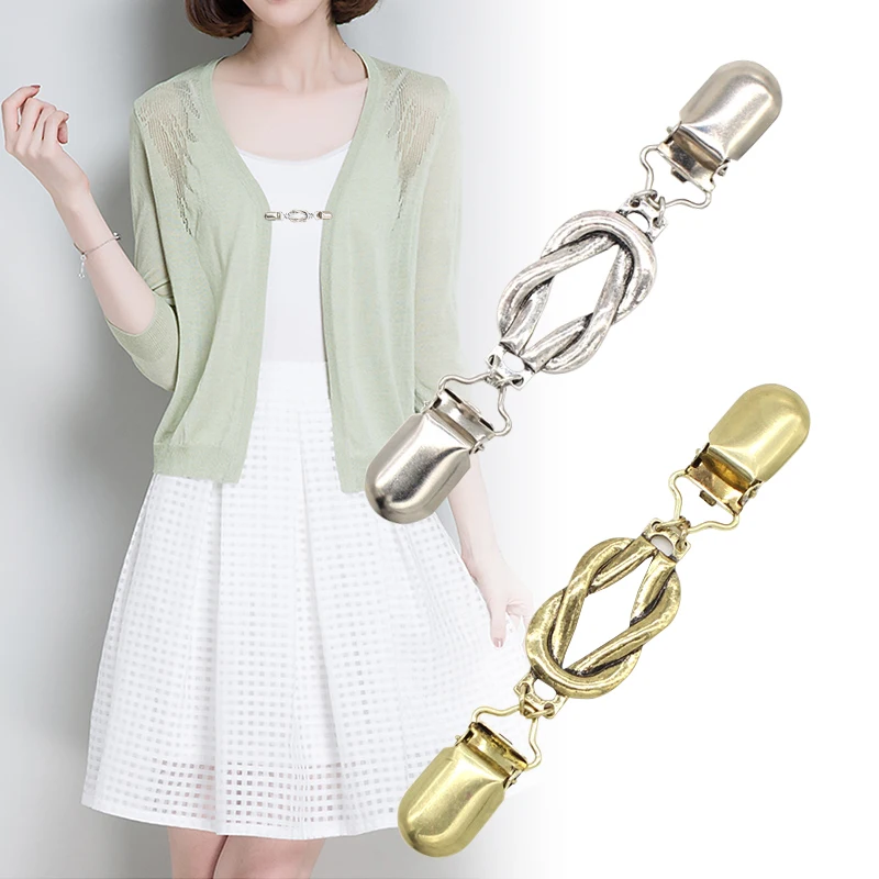 Винтажные скрученные застежки из цинкового сплава для свитеров пальто шарфов