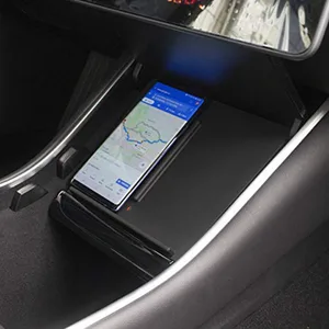 tesla model 3 dual fast charging mobile phone wireless charger infrared touch car charger automotive parts 2 free global shipping