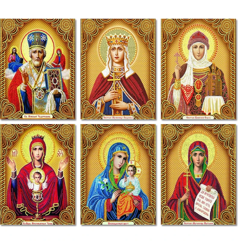 5D алмазная живопись Дева Мария картины Стразы мозаика икона на религиозную тему