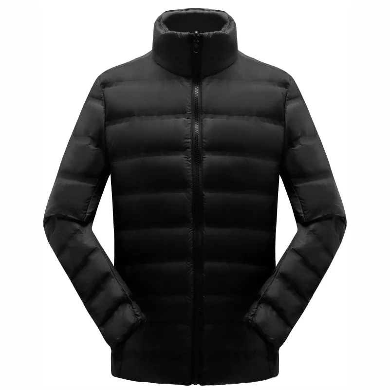 2021 new autumn and winter lightweight down jacket men's fashion hooded short large ultra-thin lightweight youth slim jacket dow