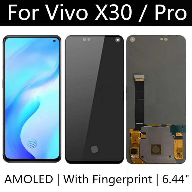 6,44 "AMOLED para VIVO X30 5G pantalla LCD recambio de conjunto de pantalla t&aacute;ctil accesorio para VIVO X30 Pro V1938CT V1938T LCD-1