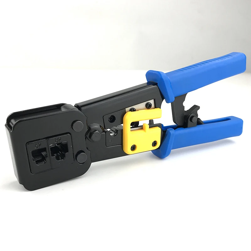 RJ45 Crimp Tool Kit Pass Thru Cat5 Cat5E Cat6 RJ45 Crimping Tool