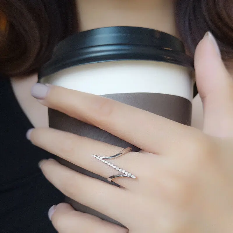 

Fashion Rings Charm Size 6-10 White Jewelry Rings Wedding Women