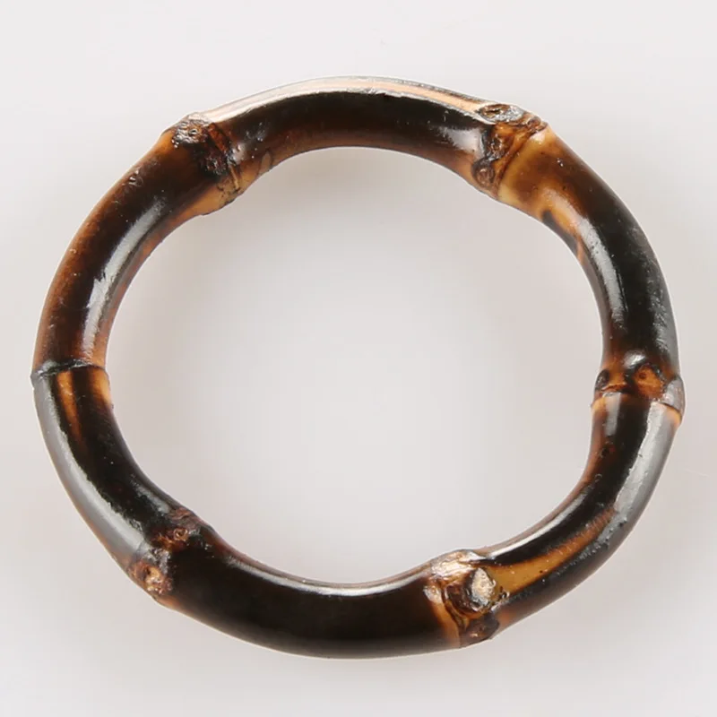 Простой геометрический элемент квадратная круглая пряжка-Кольцо из бамбукового