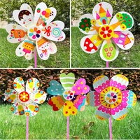 15pcs cute blank windmill toys for children crafts kids diy painting graffiti learning teaching education craft toys gifts