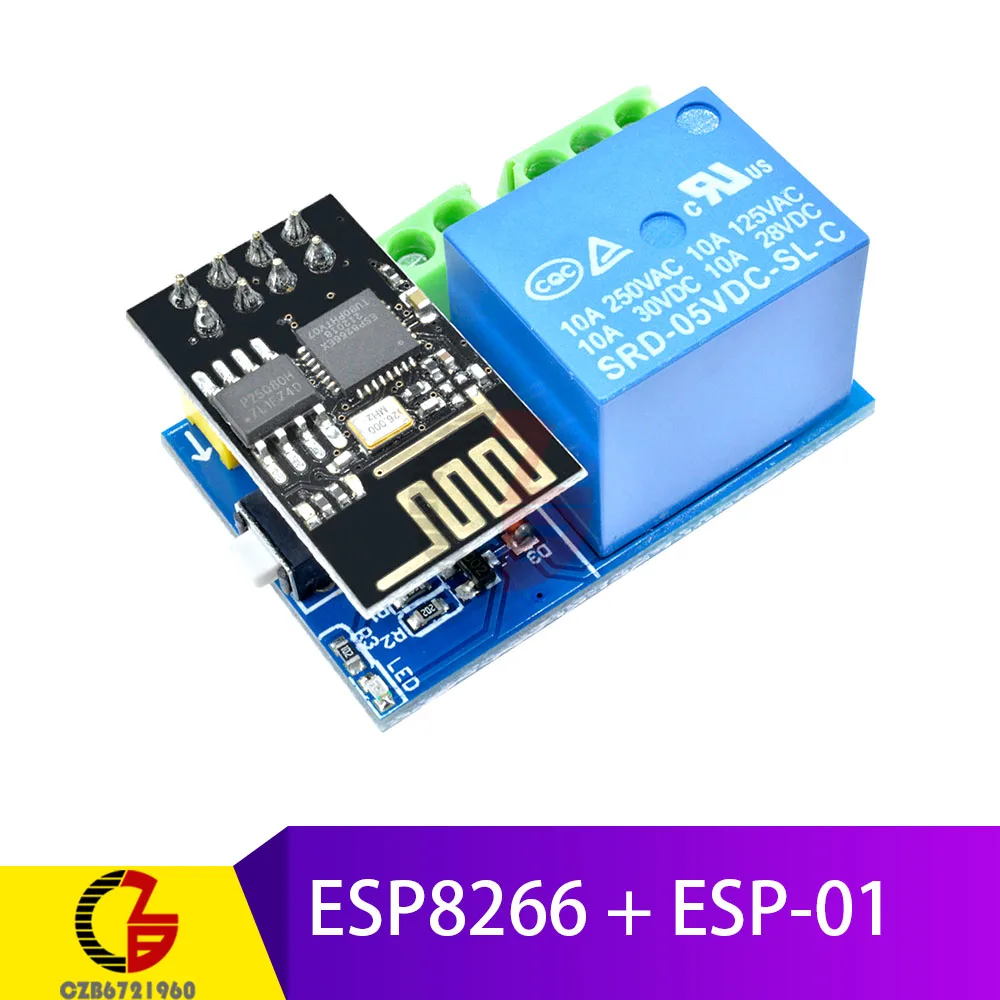 ESP8266 ESP-01 DC 5 В ESP8266 ESP-01S 1 канал беспроводной Wi-Fi релейный модуль дистанционное управление приложение переключатель для Arduino DIY умный дом - Габаритные размеры: ESP8266 ESP-01