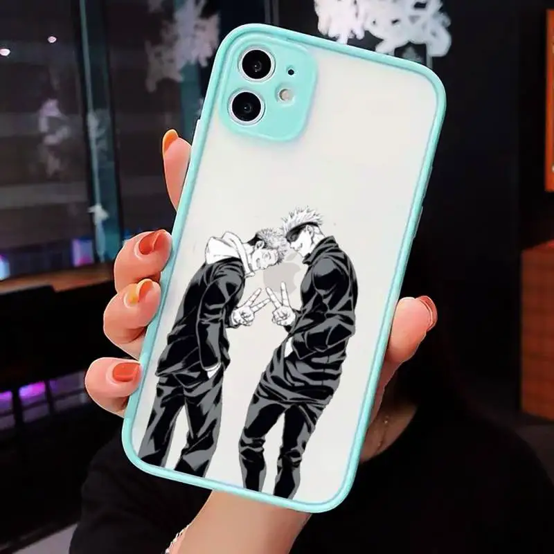 

Anime Jujutsu Kaisen Phone Cases Matte Transparent For iPhone 12 Mini 11 Pro XR XS Max 7 8 Plus