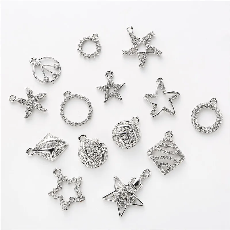 20 шт. смешанные стили хрустальные полые сердца любовь подвески Купидон Стрела