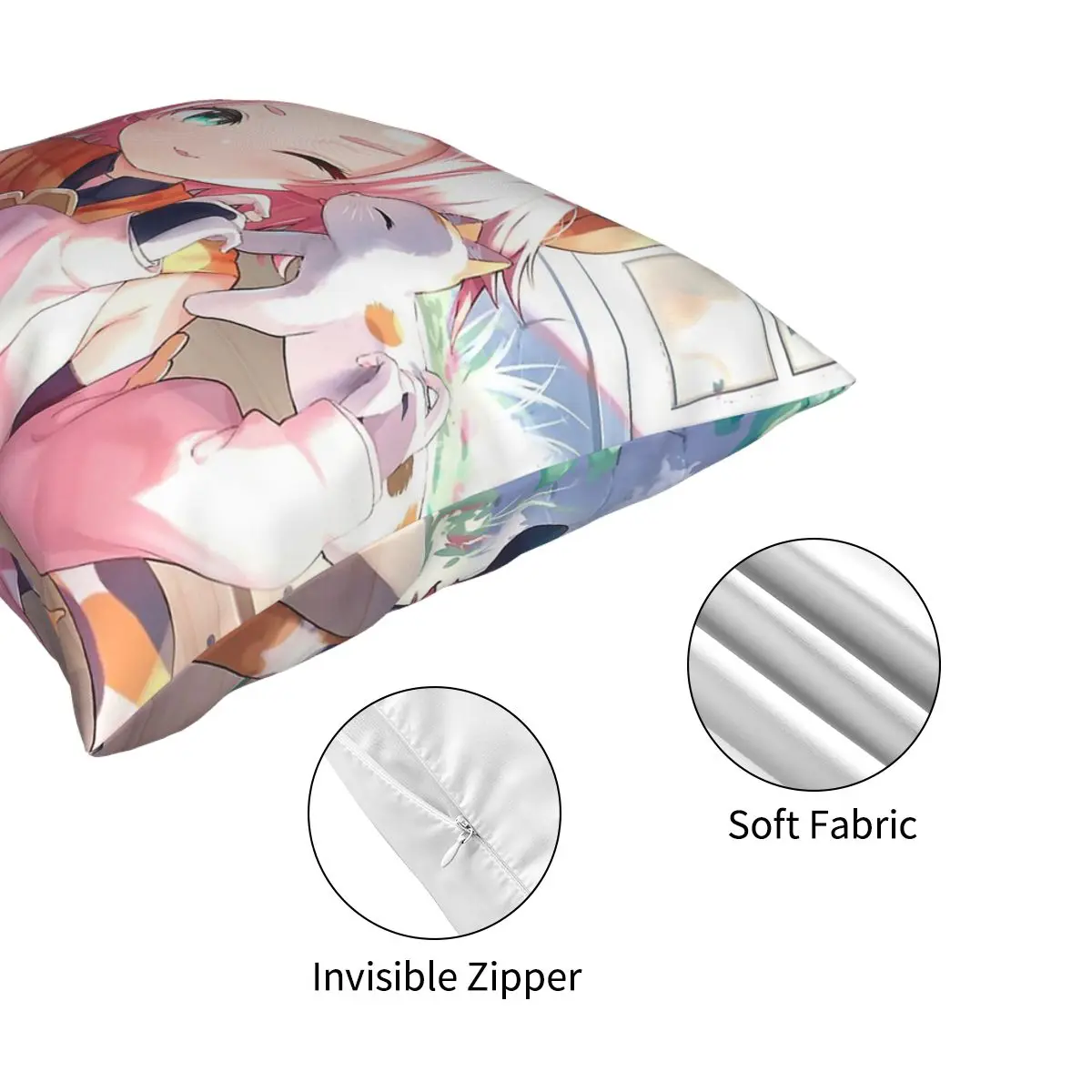 Девочка Подушка Чехол Genshin воздействия Размеры 30 40 45 50 Hugpillow чехлы чехол типа