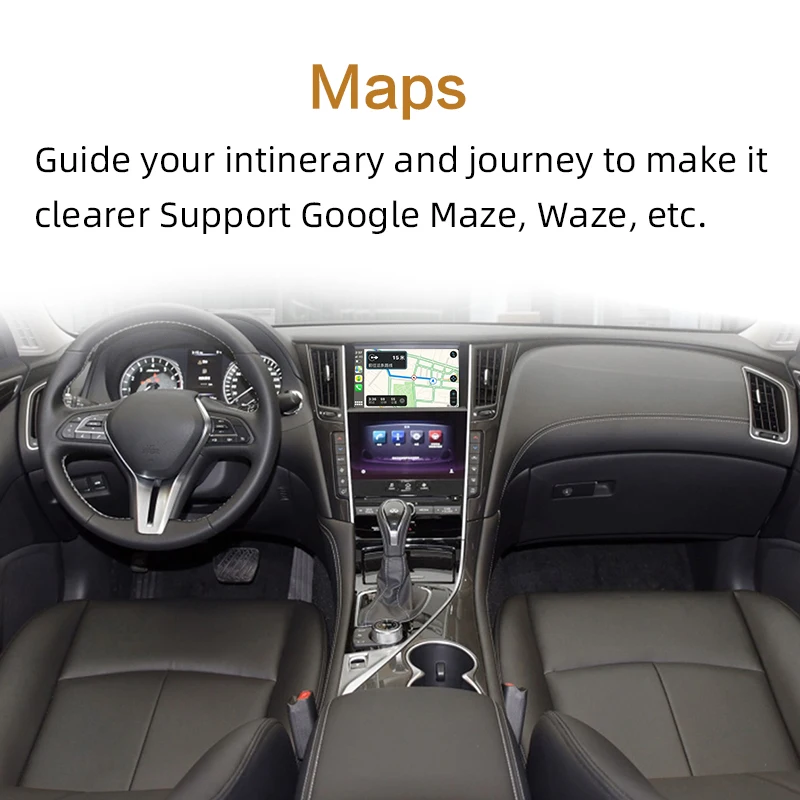 Sinairyu беспроводной Apple Carplay для infiniti 8 дюймов экран 2015-2019 Q50 Q60 Q50L QX50 Android Авто