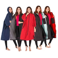 2021 new hot sale windproof thickened waterproof hooded poncho raincoat dry clothes microfiber terry towel lining
