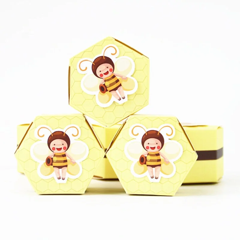 10 шт. крафт Бумага пчелы конфеты в подарочной коробке подарки сумки вечерние для