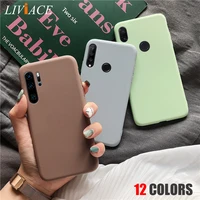 Matte Silicone Phone Case For Huawei Smart Plus P20 P30 P10 Lite 2021 2018 2019 Candy Color Soft Tpu Back Cover Funda