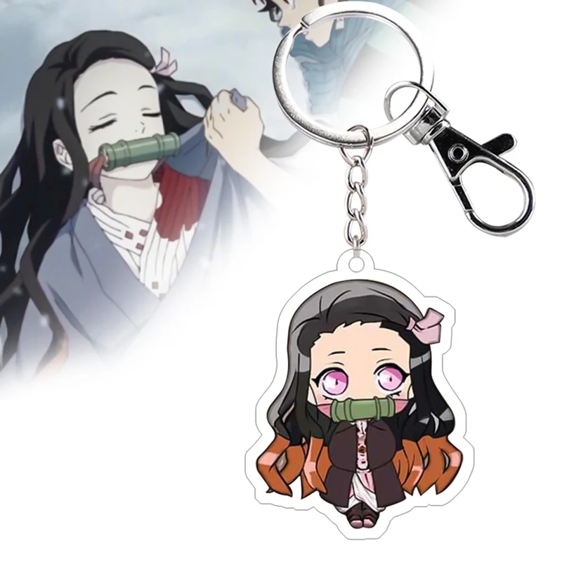 Брелок для ключей из аниме рассекающий демонов: Kimetsu no Yaiba акриловый брелок