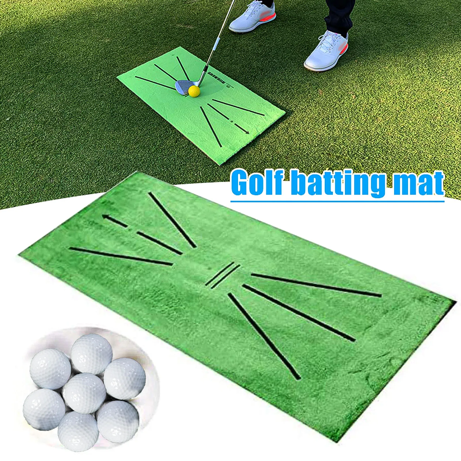 

Outdoor Golf Training Swing Detection Mat Batting Golfer Garden Grassland Practice Training Equipment Mesh Aid Cushion Golf Tool
