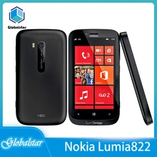 Nokia lumia 822 Refurbished-Original  Unlocked 822 Windows Mobile Phone 1GBROM Camera 8.0MP GPS Wifi 4G phone Free shipping