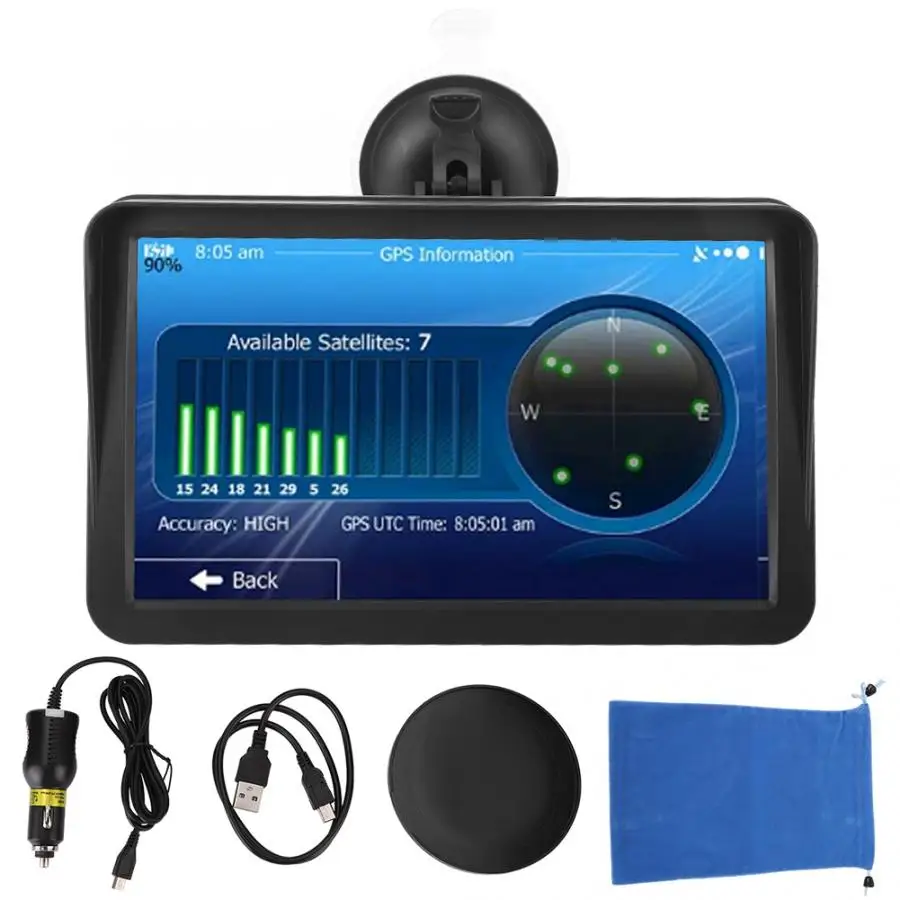 9 дюймовый автомобильный портативный 7 емкостный сенсорный экран GPS навигатор для