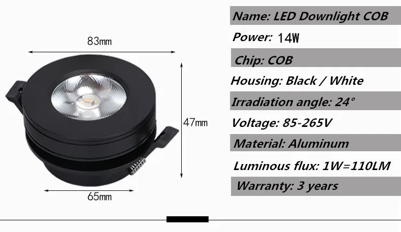 Мини Светодиодный точечный светильник 7 Вт 10 14 20 Точечный AC 220 В 110 в