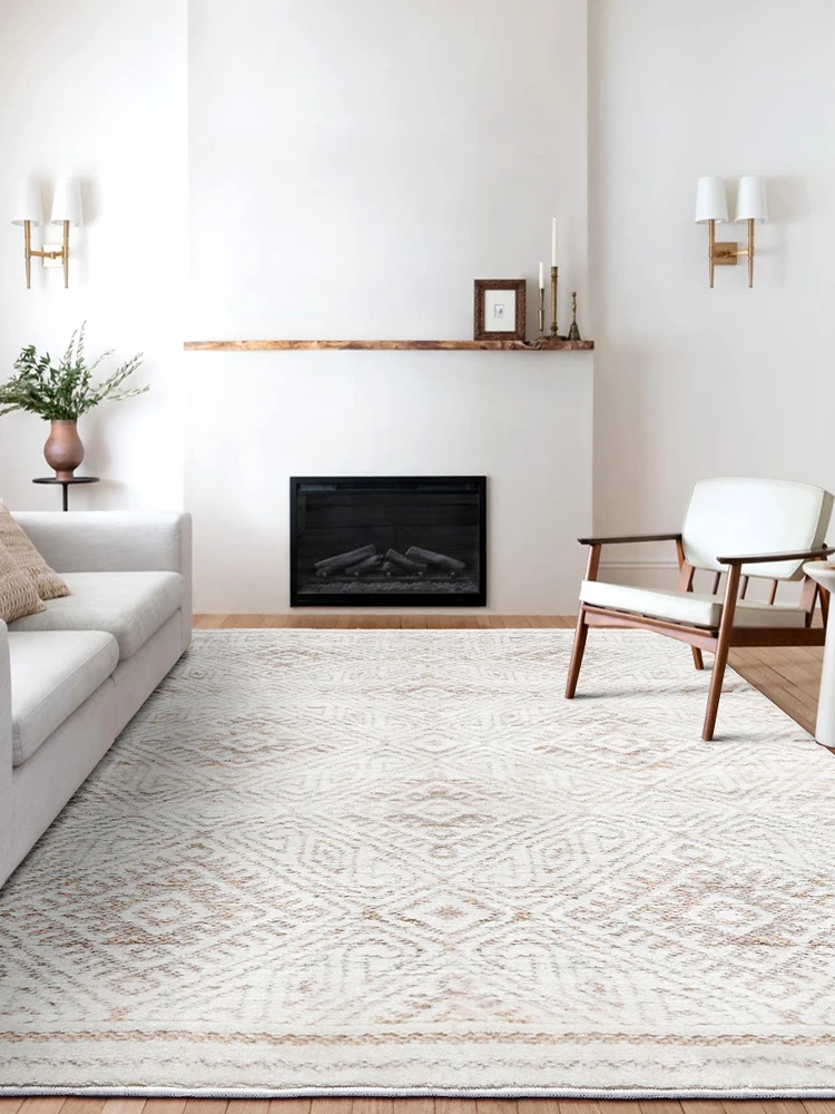 Мягкий ковер в скандинавском стиле черно белый напольный коврик с