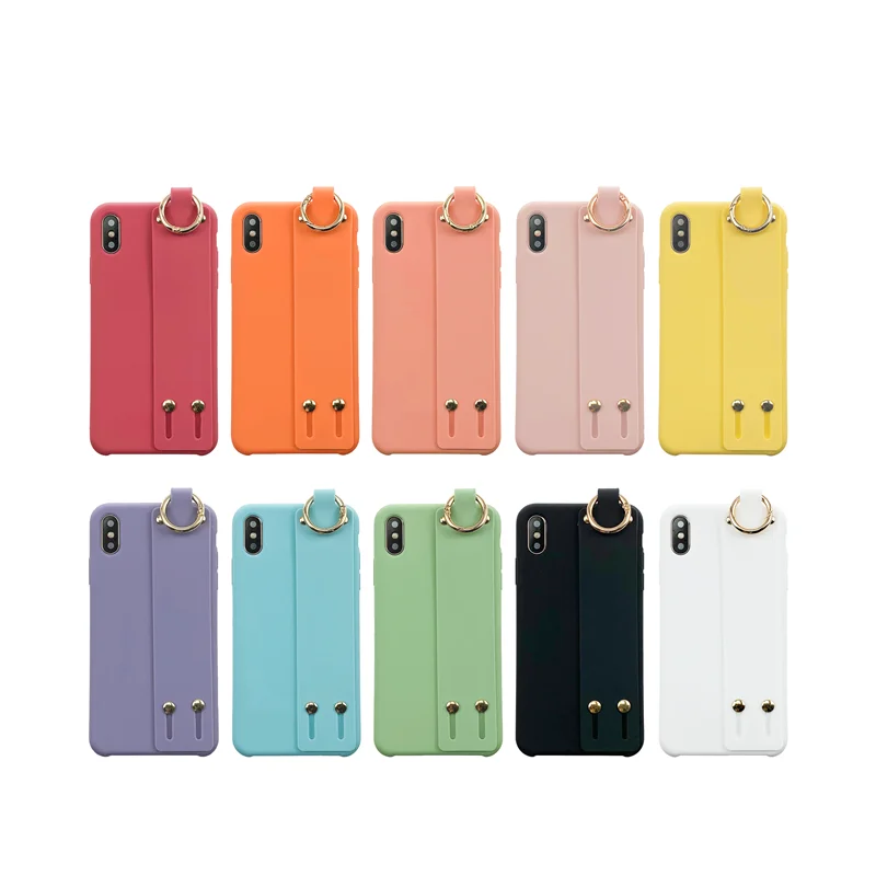 3CPizai Твердый Цветной силиконовый браслет держатель телефона чехол для iPhone XS MAX XR X