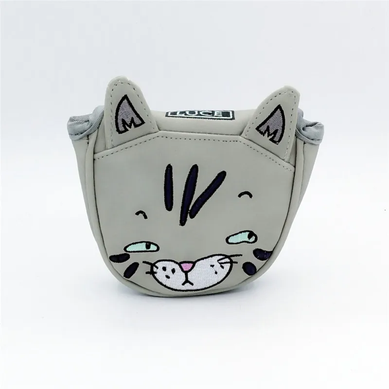 Тускло на кошка колотушка Для Гольфа Клюшка Голова Чехол из искусственной кожи