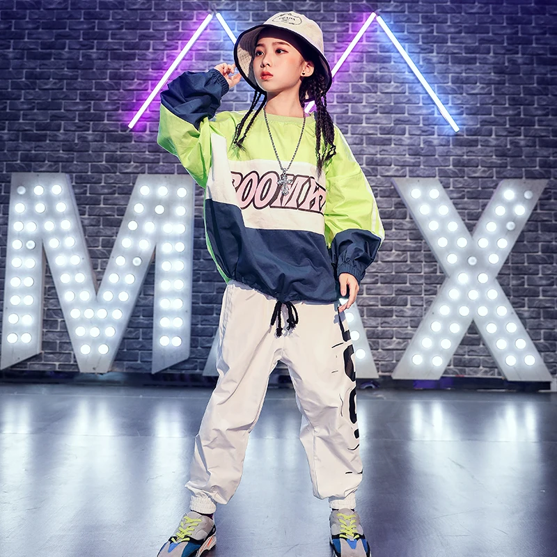 Детский уличный танцевальный костюм Одежда для выступлений в стиле хип хоп