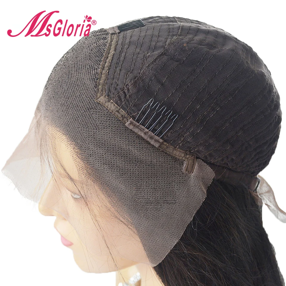 

#27 Brown Colored Human Hair Wigs Pre Plucked Brazilian Remy Straight Lace Front Human Hair Wigs For Black Women 150 Density