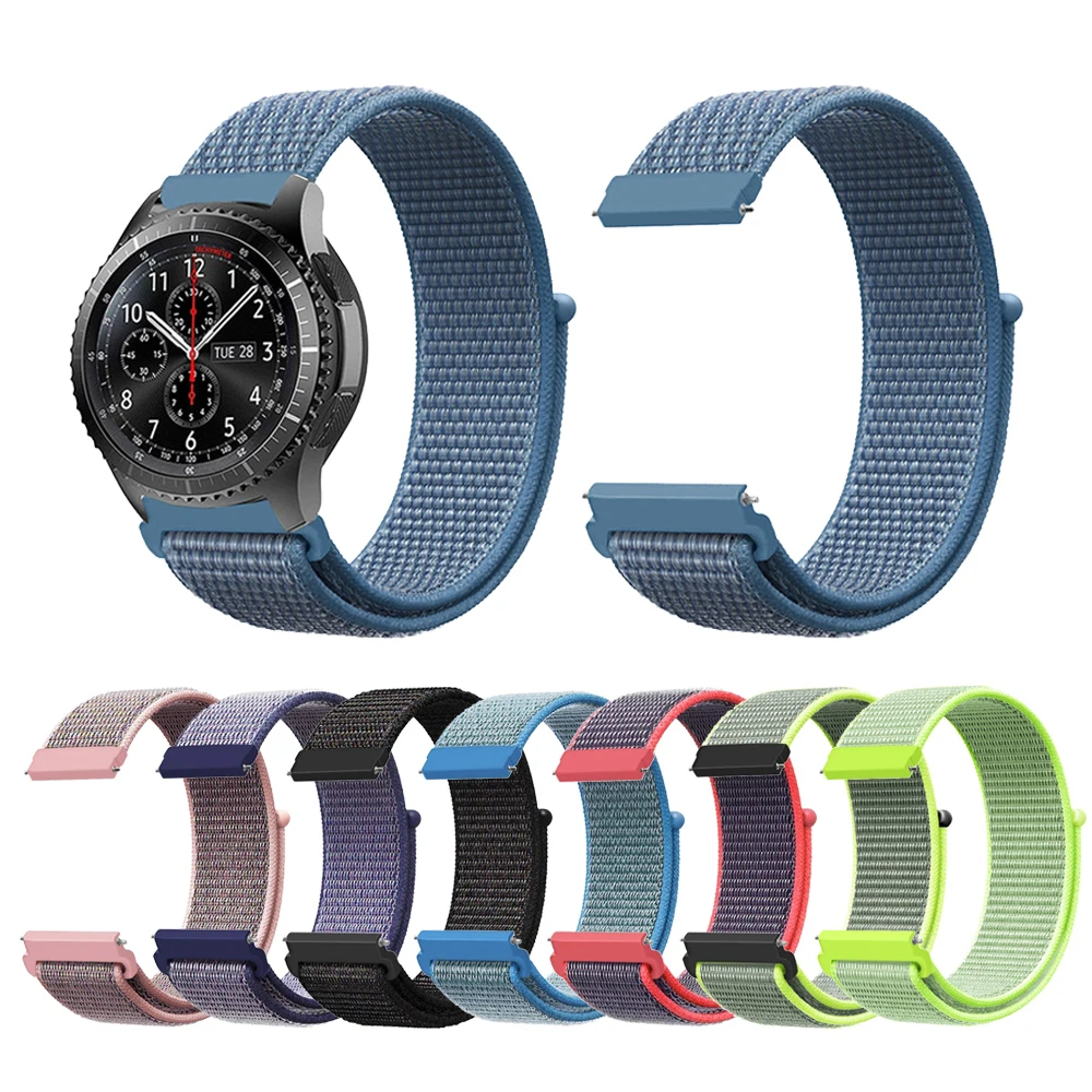 20 мм 22 нейлоновый ремешок для samsung gear S3 часы пограничника браслет классический S2