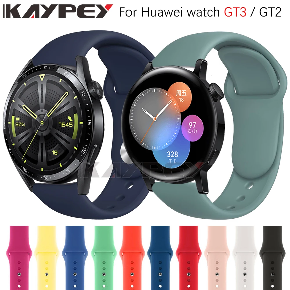 Ремешок силиконовый для Huawei watch GT3 / GT 2 2e Pro Watch 3 3Pro мягкий браслет наручных часов