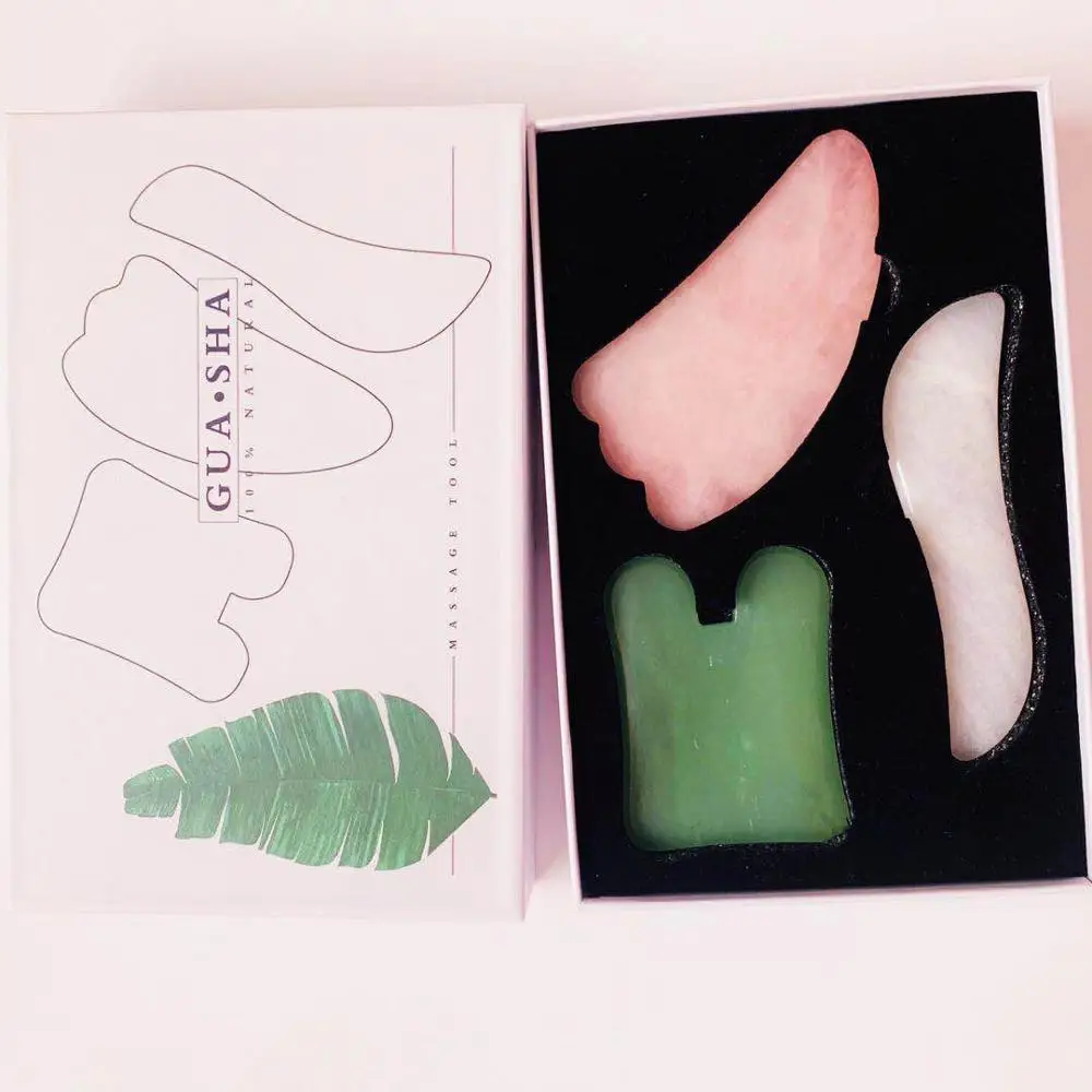 Набор инструментов для Массажа Гуаша 3 шт. набор в подарочной коробке из