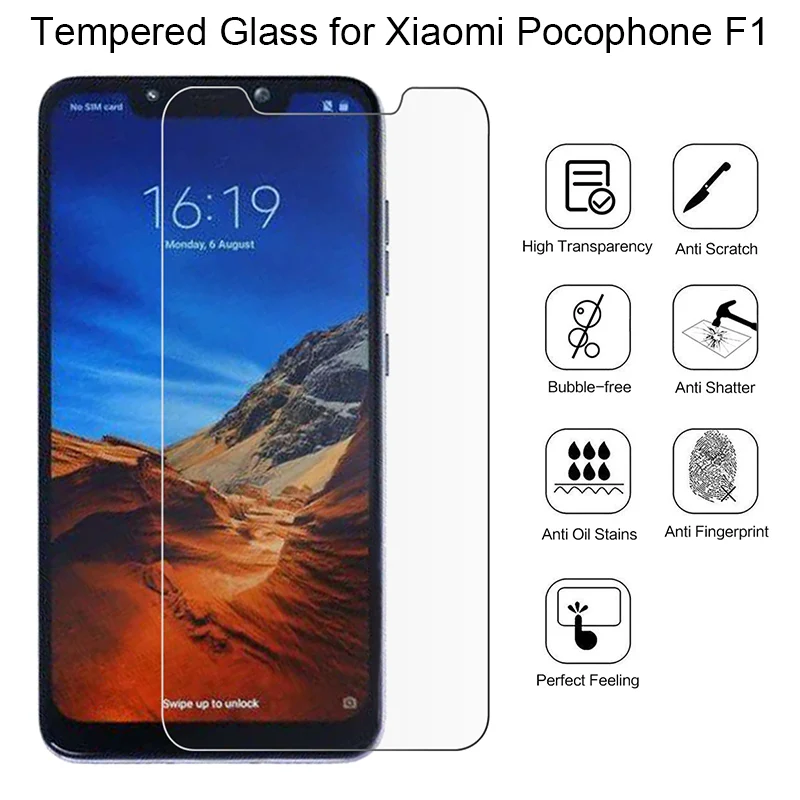 Защитное стекло закаленное 9H HD для Xiaomi Pocophone F1/Redmi 5 Plus/6 Pro/Note 4/4X/5A Prime/Note Pro |