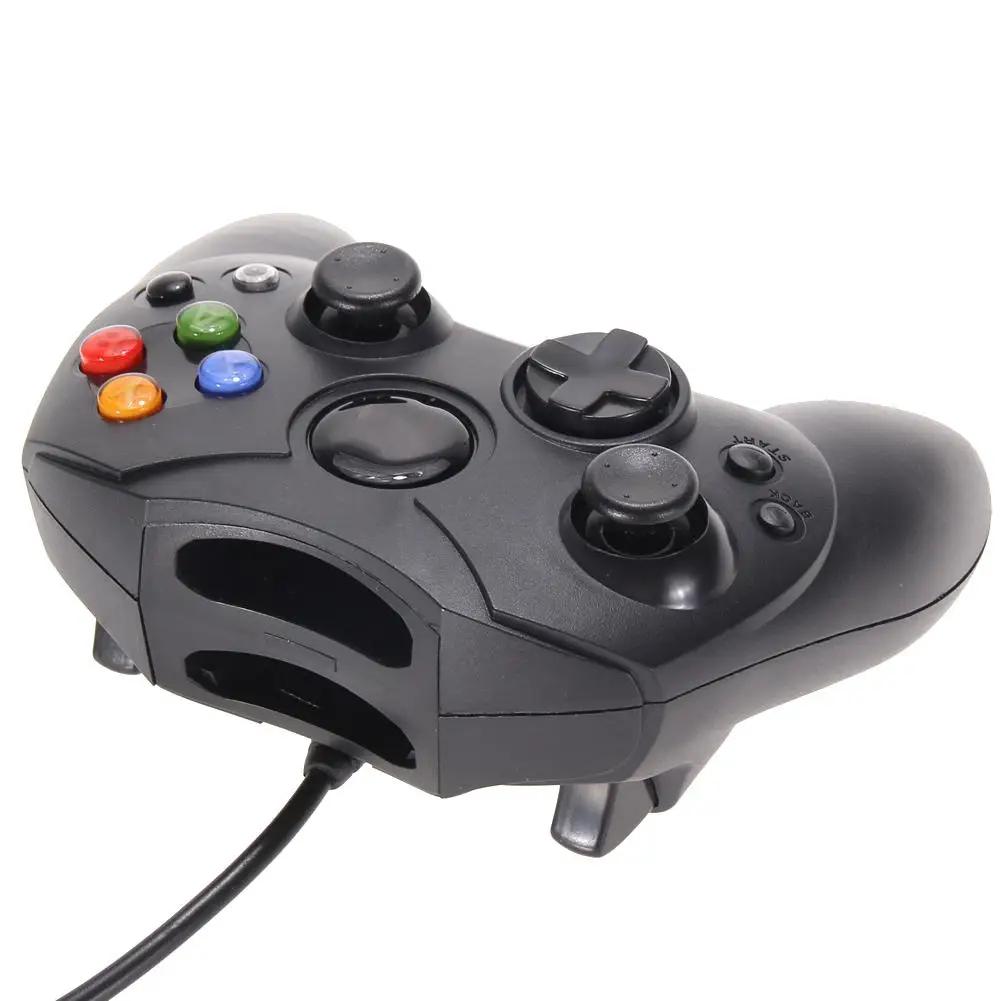 Набор 2 черных проводных контроллера игровой геймпад для Microsoft XBOX триггер типа