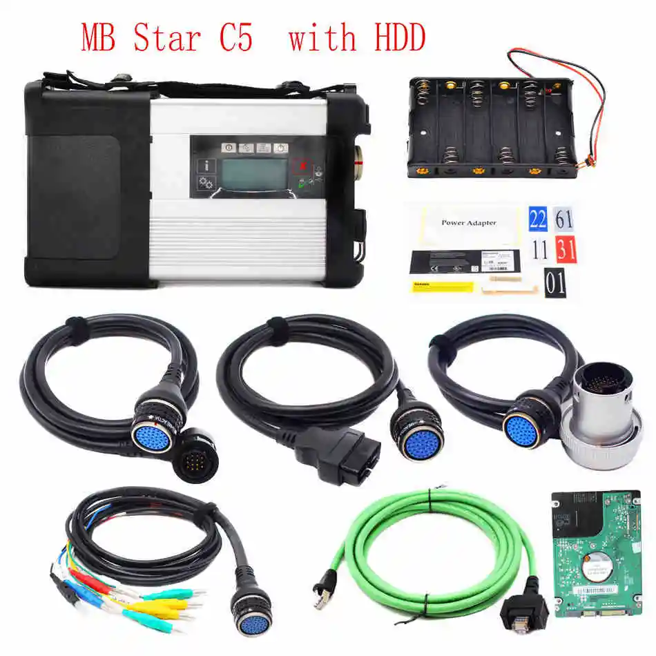 V2019.9 MB C5 SD разъем compact 5 MB star C5 и диагностика ноутбука CF19 CF-19 I5 4GB лучше C4 для B-enz автомобилей грузовиков диагностики - Цвет: mb star c5 with hdd