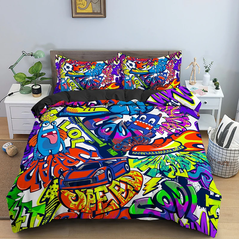 Цветная абстрактная картина постельное белье с футбольной тематикой комплекты
