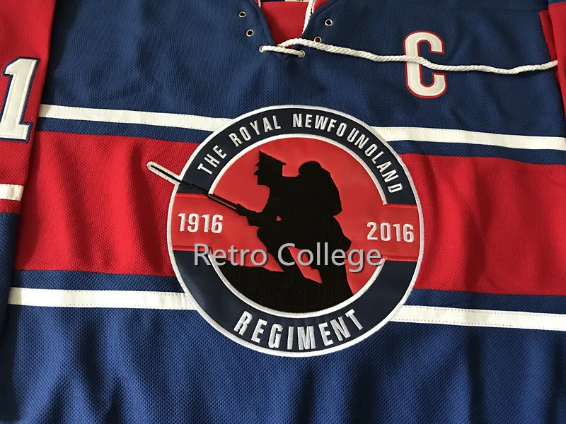

#11 moore St. John's IceCaps Royal Newfoundland Regiment MEN'S Hockey Jersey Embroidery Stitched Customize any number and name