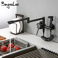 wholesale black hot sale hot and cold pull out kitchen mixer tap pot filler faucet synchronize airbrush kitchen faucet