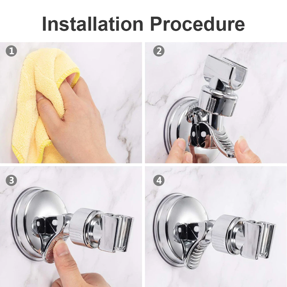 

Powerful Suction Cup Shower Head Holder Base Bathroom Shower Nozzle Fixing Wall Bracket Bathroom Accessories new