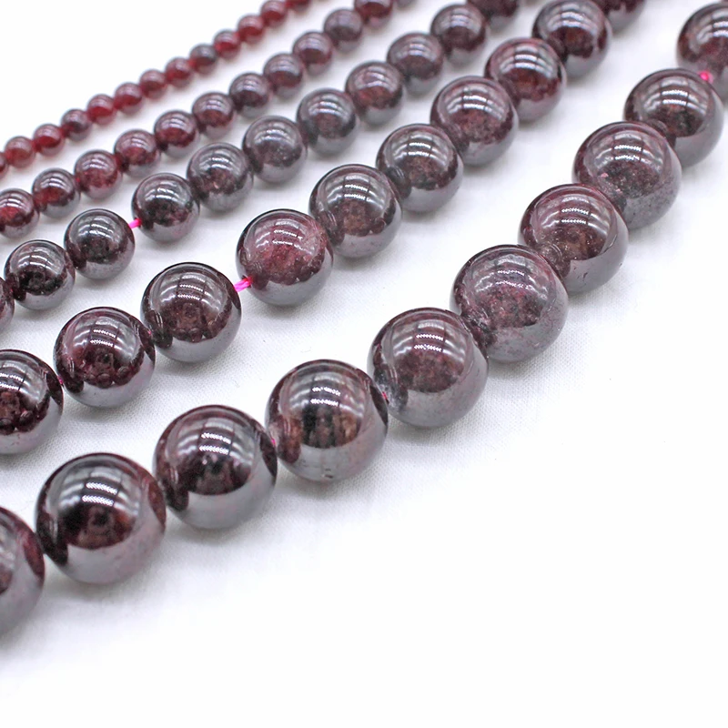 Натуральный камень темно красный гранет круглые свободные бусины 15 &quotпрядь 4 6 8 10