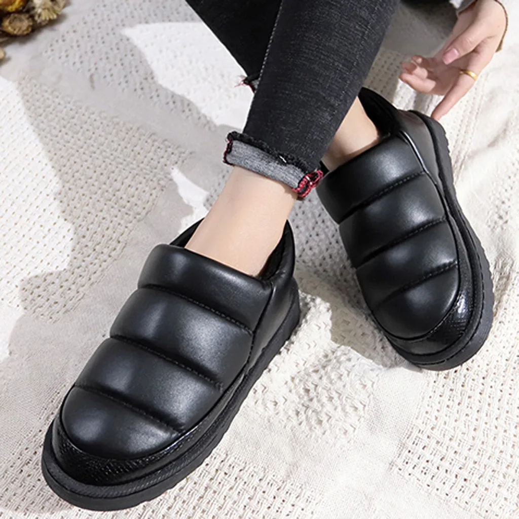 Парные зимние ботинки супер теплые женские из искусственной кожи повседневные