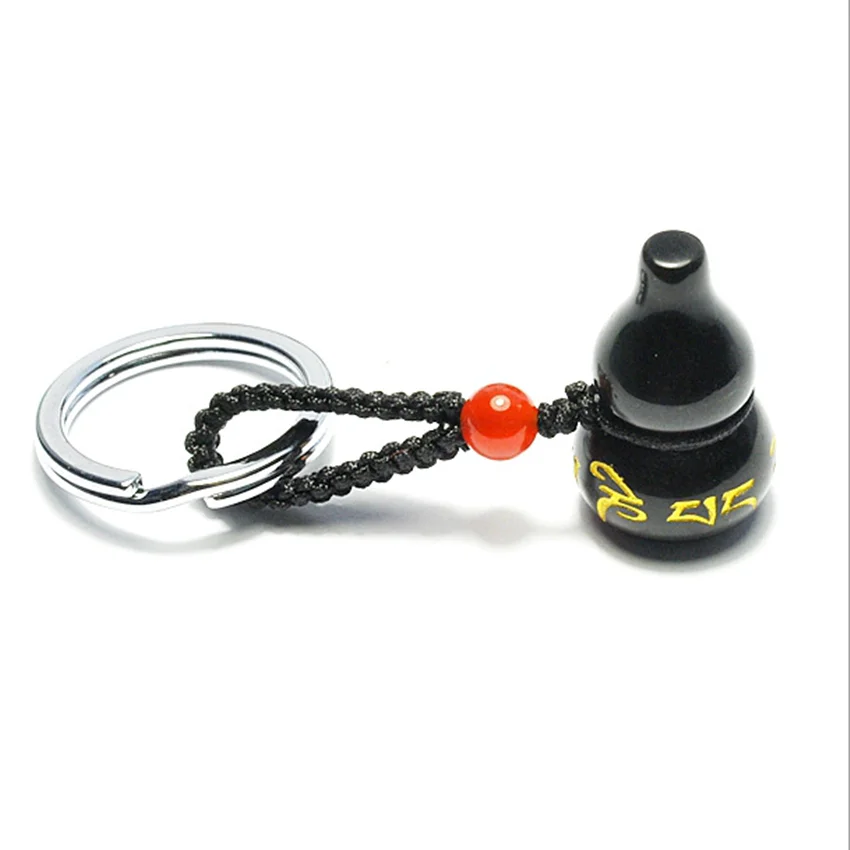 Уникальный посеребренный круглый брелок FYJS ручной работы в форме тыквы черный